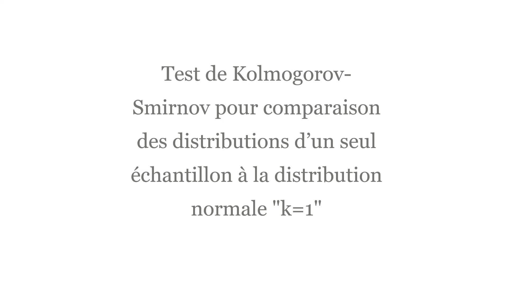 Test de Kolmogorov-Smirnov